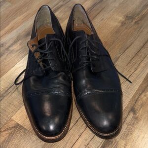 Men’s Stafford Black Leather Dress Shoes